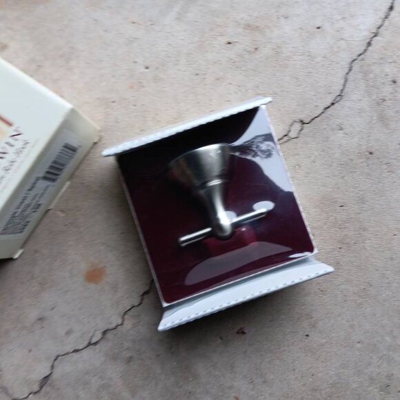 Baldwin Carnivale Crest Holder Robe Hook Made of Solid Brass Satin Nickel Finish - Picture 6 of 7